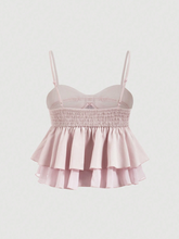 Pleated Ruffle Tank Top